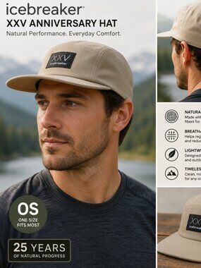 Icebreaker XXV Anniversary Hat – New With Tags – British Tan 🧢🌿